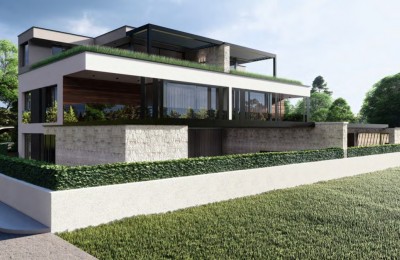 Appartamento A, piano terra, in costruzione, con piscina e vista mare, Vabriga - nella fase di costruzione
