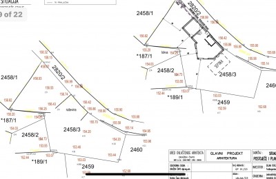 A small building plot with a project for a house in Lozari