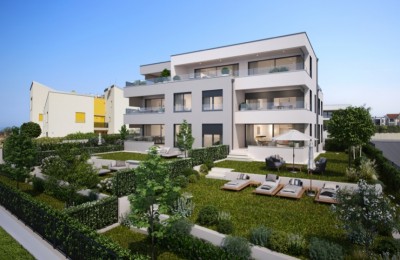 Apartment  on the ground floor, newly built, sea view, Novigrad - under construction