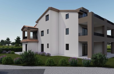 Appartamento A.U Piano terra con giardino, nuovo edificio, dintorni di Poreč - nella fase di costruzione