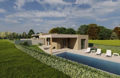 Moderna casa più piccola con piscina Tinjan - nella fase di costruzione